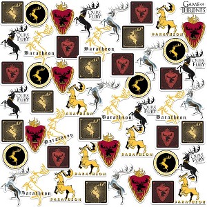 Game of Thrones House Baratheon 50ct Vinyl Large Deluxe Stickers Variety Pack - 1 of 4