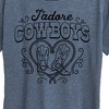 Women's - Instant Message - Jadore Cowboys Short Sleeve Graphic T-Shirt - 2 of 4