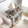 Dog Crate Furniture Pet Cage For Small/Medium/Large Dogs, Wooden Flip-up Top Opening Kennel With Sliding Barn Door, Pet Crate Side End Table - 2 of 4