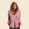Dalix Ghost Embroidered Fleece Zip Washed Hoodie Cold Fall Winter Women - 2 of 4