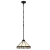 Chloe Lighting Belle Mission-Style 1-Light Blackish Bronze Finish Mini Pendant 12" Shade - 2 of 4