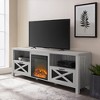 NicBex 70 Inch Fireplace TV Stand for TV Up to 80",Industrial Enterainment Center with 2 Drawers & Electric Fireplace Insert for Living Room,Gray - 2 of 4
