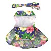 Doggie Design Blue Lagoon Hawaiian Hibiscus Dog Dress with Matching Leash - 4 of 4