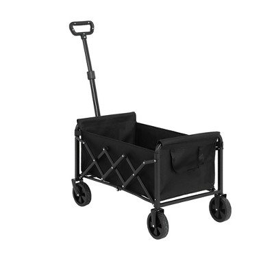 Lightweight Portable Heavy Duty Folding Beach Wagons with Wheels - Outdoor Utility Carts for Grocery, Camping, Shopping