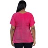 Plus V Neck Knot Front Kimono Sleeve Top - 24seven Comfort Apparel™ - 3 of 4