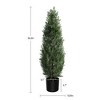 3FT/5FT Artificial Topiary Tree 2-Set,Artificial Cedar Topiary Trees for Outdoor & Indoor Decor - 2 of 4