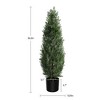 3FT/5FT Artificial Topiary Tree 2-Set,Artificial Cedar Topiary Trees for Outdoor & Indoor Decor - image 2 of 4