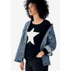 ellos Women's Plus Size Star Applique Sweater - 3 of 4