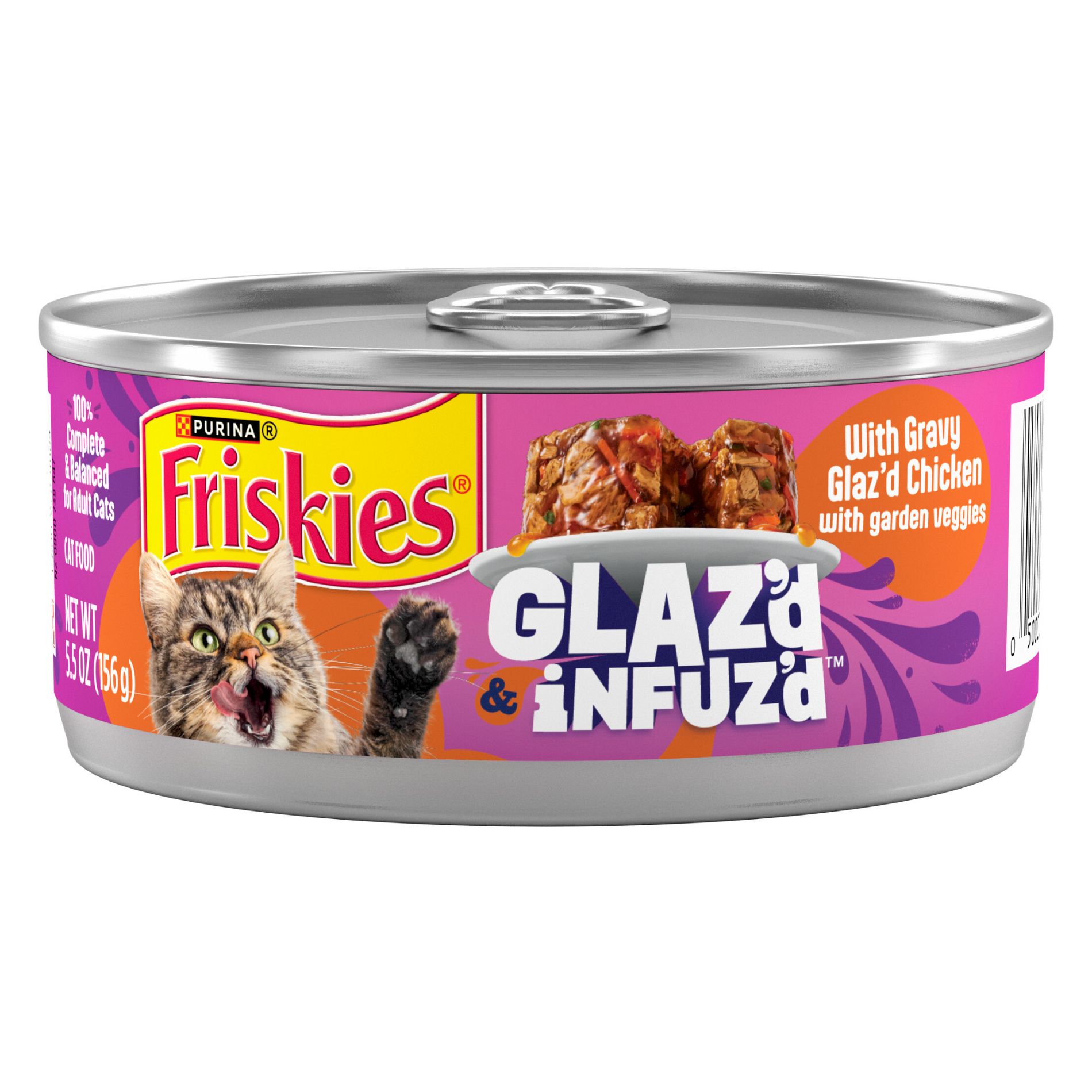 Friskies Glaz'd & Infuz'd with Vegetable Flavor Wet Cat Food - 5.5oz
