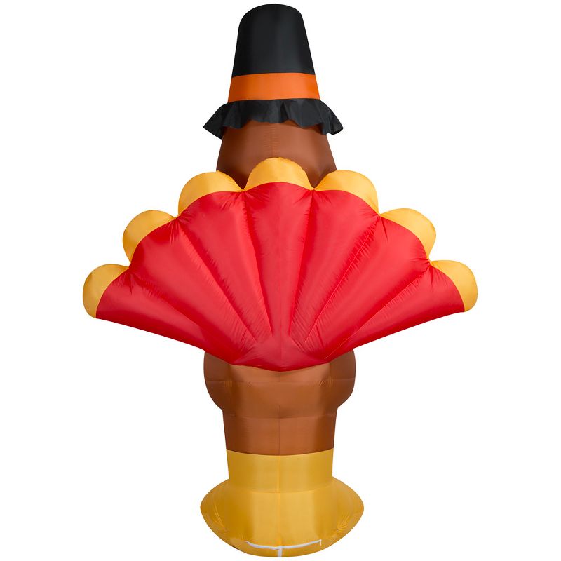 Gemmy Airblown Inflatable Thankful Turkey Giant, 10 ft Tall, Multi, 4 of 5