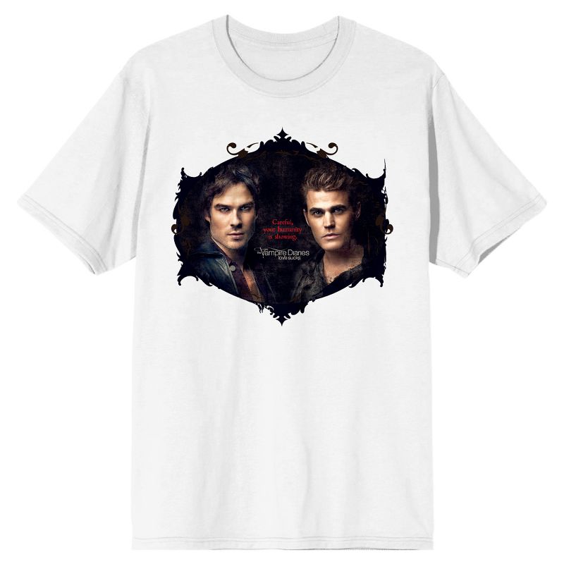 Vampire Diaries Vampire Brothers Men's White T-shirt, 1 of 2