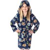 Beyblade Burst Boys' Spinner Tops Graphic Fleece Plush Hooded Robe Bathrobe Blue - 4 of 4