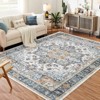 Area Rug, Machine Washable Rug for Living Room, Vintage Florals Accent Carpet, Low Pile Front Door Mat, Kitchen Rugs Non Slip Washable - 2 of 4