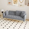 NicBex Couches for Living Room 68.3" Adjustable Sofa Bed Soft Modern Velvet Fluffy Upholstered 2-seater Sleeper Sofa Bed with 2 Throw Pillows - image 3 of 4