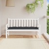 vidaXL Oxford Fabric Garden Bench Cushion - Outdoor-Ready, Durable Polyester, Comfortable Hollow Fiber Filling, Easy Tie-On, Black - 2 of 4