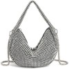 FATMOON Bling Full Glitter Knotted Handbag for Women Crystal Rhinestone Hobo Dumpling Bag Diamond Evening Clutch Crossbody Bag - 2 of 4