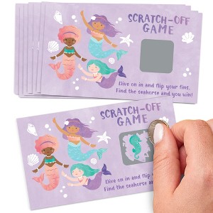 Big Dot of Happiness Mermaid Party Game Scratch Off Cards, Fun Under the Sea Party Activity for Kids, Mermaid Birthday Game for Girls' - 22 Count - 1 of 4
