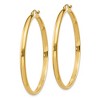 Black Bow Jewelry 2.75mm x 43mm Polished 14k Yellow Gold Domed Round Hoop Earrings - 2 of 4