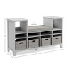 Martha Steward Kids' Reading Nook: Children's Bedroom Bookshelf, Reading Bench and Toy Storage Organizer with Bins - 2 of 4