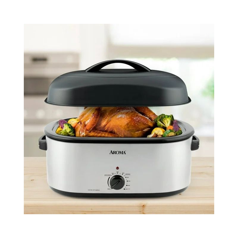 Aroma 704oz Roaster Oven with High-Dome Lid Refurbished, 4 of 6