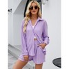 YESFASHION  Women Y2K 2 Piece Pants Set Oversized Button Down Shirt High Waist Pants Outfits Summer Streetwear - 3 of 4