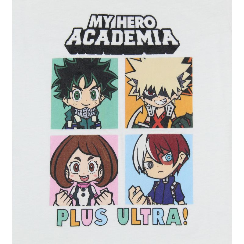 My Hero Academia Girls' Shirt Plus Ultra! Character Grid T-Shirt Tee Kids, 3 of 5