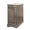 Vynxaria 1pc Modern Transitional Side Table/Nightstand - Gray Finish - 2 of 4