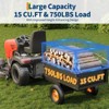 Heavy Duty ATV Trailer Steel Dump Cart, 750 LBS 15 Cubic Feet, Garden Utility with Removable Sides for Riding Lawn Mower Tractor - 3 of 4