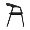 Armen Living Apache Dining Chair Black Oak Wood and Faux Leather - 4 of 4