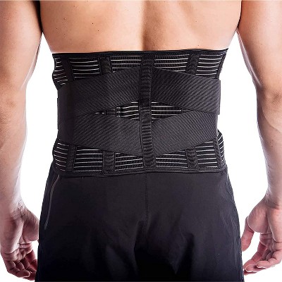 Lower Back Brace with Suspenders | Lumbar Support | Wrap for Posture  Recovery, Workout, Herniated Disc Pain Relief | Waist Trimmer Work Ab Belt  