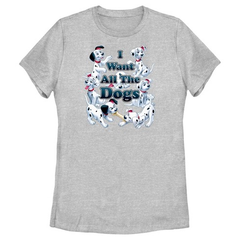 Women\'s One Hundred And One Dalmatians I Want All The Dogs T-shirt : Target