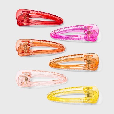 Warm Jelly Salon Clip Set 6Pc - Wild Fable™ Multicolor Warms