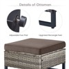 Gymojoy Outdoor 2 Pieces Patio Rattan Ottomans All-Weather Ottomans - 4 of 4