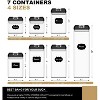 LunaLulinlk Airtight Food Storage Containers with Lids, 7-Pack BPA-Free Kitchen Plastic Storage Containers, Black - 2 of 4