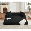 NicBex Oversized Upholstered Floor Sofa Bed with Convertible Folding Design,2-Seater Futon Couch Sleeper Sofa for Living Room,Bedroom - 4 of 4