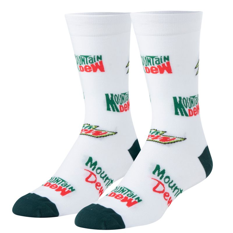 Crazy Socks, Mountain Dew, Funny Novelty Socks, Large, 1 of 6