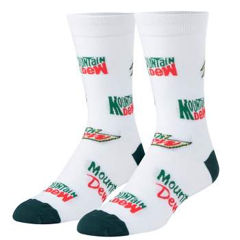 Crazy Socks, Mountain Dew, Funny Novelty Socks, Large