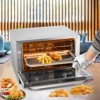 VEVOR Commercial Convection Oven, 47L/43Qt, Half-Size Conventional Oven Countertop, 1600W 4-Tier Toaster with Front Glass Door, 120V, Silver - 2 of 4