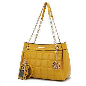 MKF Collection Mabel Quilted Women’s shoulder Bag & Bracelet Keychain with a Credit Card Holder by Mia K - 1 of 4