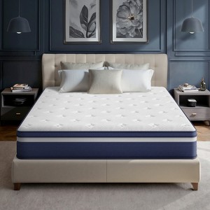Swedrea Hybrid Mattress Breathable Medium Cooling Memory Foam Bed-in-a-Box White - 1 of 3