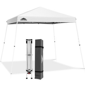 EAGLE PEAK Slant Leg Pop-up Canopy Tent Easy One Person Setup Instant Outdoor Beach Canopy Folding Portable Sports Shelter - 1 of 4