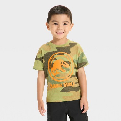 Toddler Boys' Jurassic Park Camo T-Shirt - Dark Green
