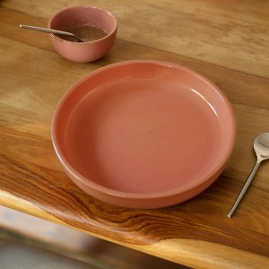Gulches Decorative Bowls: Rustic Reef Coral Ceramic Pasta Dish - 1 of 4