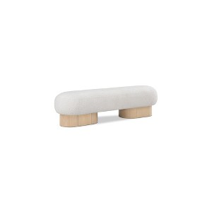 Meridian Furniture,Robertson Boucle Fabric Bench - 1 of 4
