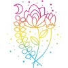 Design By CoolAnimalCo Humans Floral Pride Flag Boho Lotus By CoolAnimalCo Racerback Tank Top - 2 of 2