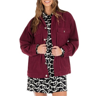 Hurley Womens Corduroy Shirt Jacket
