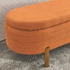Airsurfer Ottoman Oval Storage Bench,Rubber Wood Leg - 4 of 4