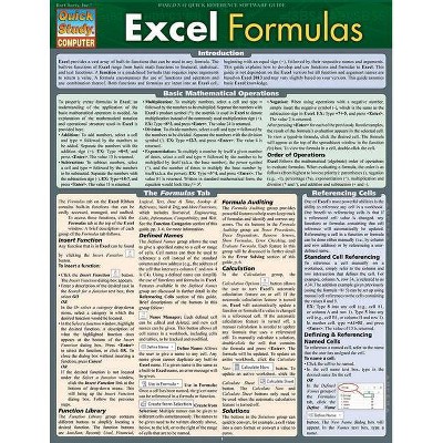 Excel Formulas - by  John Hales & Krista Jensen (Poster)