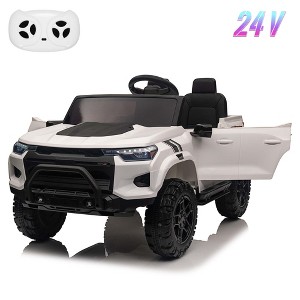 Jojoka 24V 2 Seater Ride On Truck for Kids with Remote Control, Lights, Music, Trunk, Handle, Battery Powered Electric Car Toy for Boys Girls - 1 of 4