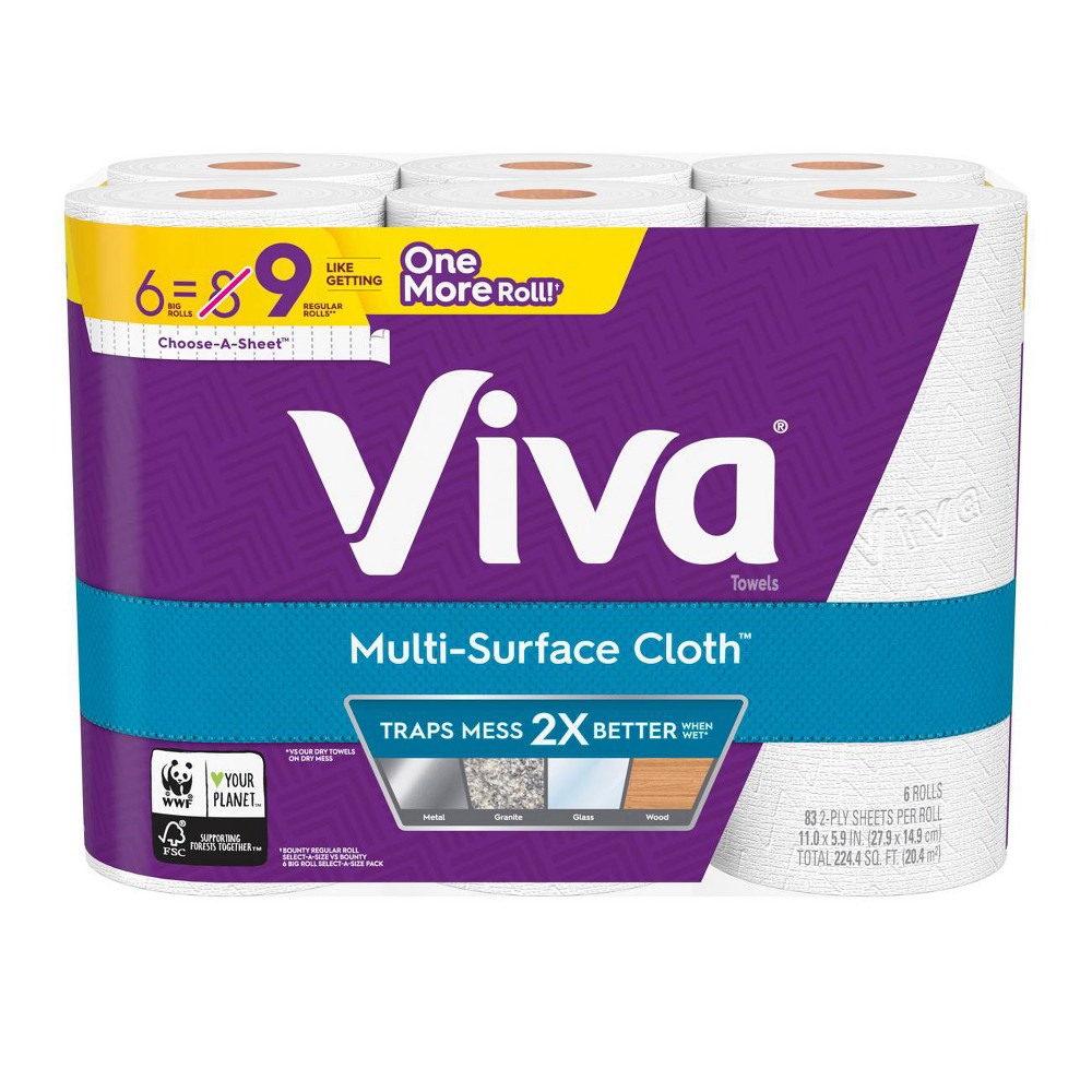 UPC 036000494136 - Viva Multi-Surface Cloth Paper Towels 6